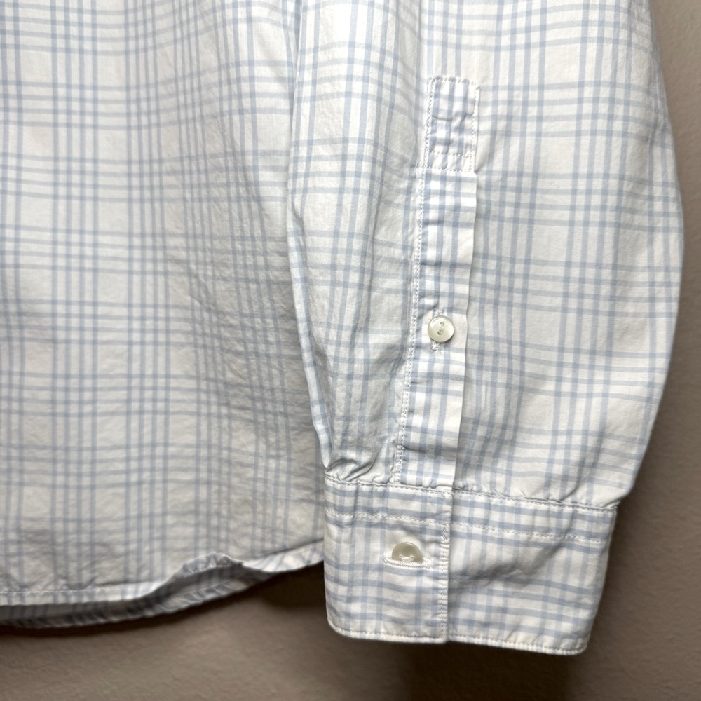 Men’s Lacoste Blue & White Casual Button Dwn Shirt Regular Fit w Logo Sz 38 - Picture 8 of 9